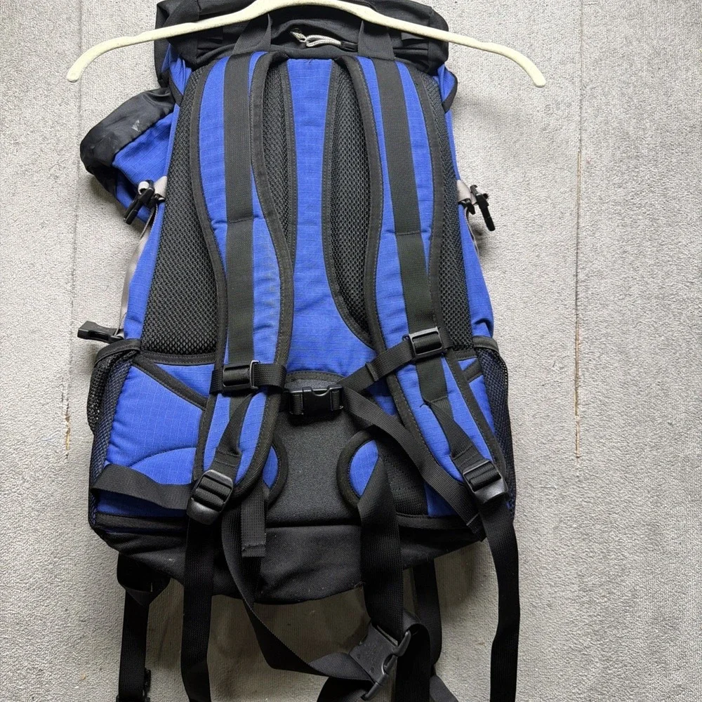 REI Half Dome Hiking Backpack Blue Black Internal Frame Daypack 50L